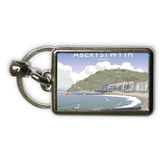 Aberystwyth, South Wales Metal Keyring